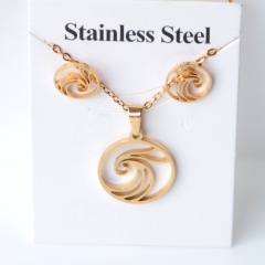 Stainless steel jewelry Earrings and necklaces set Wholesale