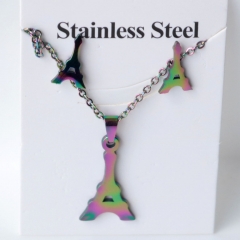 Stainless steel jewelry Earrings and necklaces set Wholesale