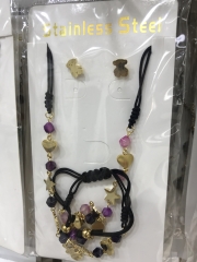 Stainless steel jewelry Earrings and necklaces set Wholesale