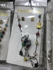 Stainless steel jewelry Earrings and necklaces set Wholesale