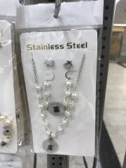 Stainless steel jewelry Earrings and necklaces set Wholesale