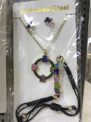 Stainless steel jewelry Earrings and necklaces set Wholesale