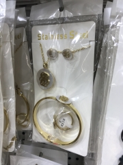 Stainless steel jewelry Earrings and necklaces set Wholesale