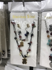 Stainless steel jewelry Earrings and necklaces set Wholesale