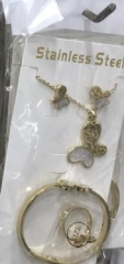 Stainless steel jewelry Earrings and necklaces set Wholesale