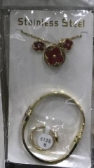 Stainless steel jewelry Earrings and necklaces set Wholesale