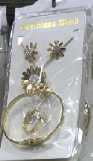 Stainless steel jewelry Earrings and necklaces set Wholesale