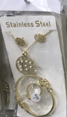Stainless steel jewelry Earrings and necklaces set Wholesale