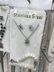 Stainless steel jewelry Earrings and necklaces set Wholesale