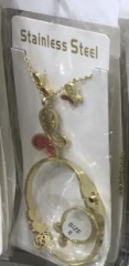 Stainless steel jewelry Earrings and necklaces set Wholesale