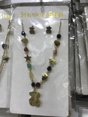 Stainless steel jewelry Earrings and necklaces set Wholesale