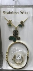 Stainless steel jewelry Earrings and necklaces set Wholesale