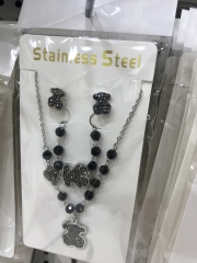 Stainless steel jewelry Earrings and necklaces set Wholesale