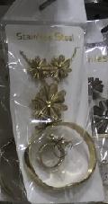 Stainless steel jewelry Earrings and necklaces set Wholesale