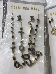 Stainless steel jewelry Earrings and necklaces set Wholesale