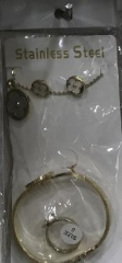Stainless steel jewelry Earrings and necklaces set Wholesale