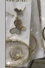Stainless steel jewelry Earrings and necklaces set Wholesale