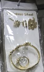 Stainless steel jewelry Earrings and necklaces set Wholesale