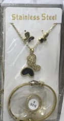 Stainless steel jewelry Earrings and necklaces set Wholesale