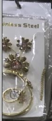 Stainless steel jewelry Earrings and necklaces set Wholesale