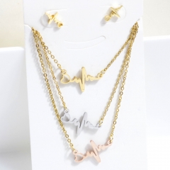 Stainless steel jewelry Earrings necklaces  set Wholesale