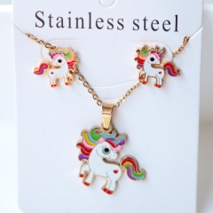 Stainless steel jewelry Earrings necklaces  set Wholesale