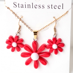 Stainless steel jewelry Earrings necklaces  set Wholesale