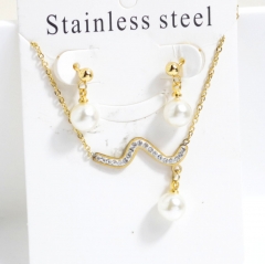Stainless steel jewelry Earrings necklaces  set Wholesale