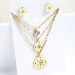 Stainless steel jewelry Earrings necklaces  set Wholesale