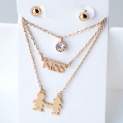 Stainless steel jewelry Earrings necklaces  set Wholesale