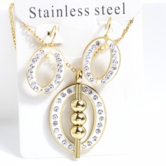 Stainless steel jewelry Earrings necklaces  set Wholesale