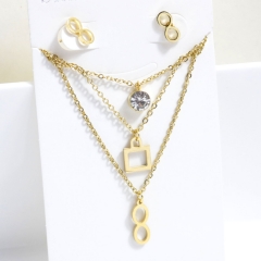 Stainless steel jewelry Earrings necklaces  set Wholesale