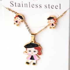 Stainless steel jewelry Earrings necklaces  set Wholesale