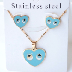 Stainless steel jewelry Earrings necklaces  set Wholesale