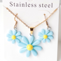 Stainless steel jewelry Earrings necklaces  set Wholesale