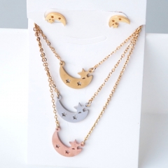 Stainless steel jewelry Earrings necklaces  set Wholesale
