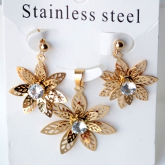 Stainless steel jewelry Earrings necklaces  set Wholesale