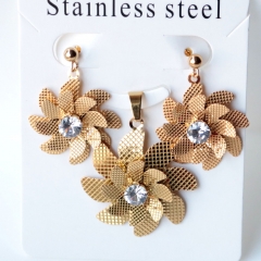 Stainless steel jewelry Earrings necklaces  set Wholesale