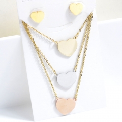 Stainless steel jewelry Earrings necklaces  set Wholesale