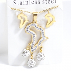 Stainless steel jewelry Earrings necklaces  set Wholesale
