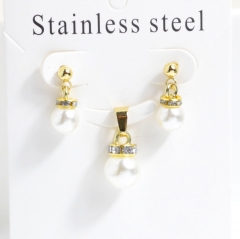 Stainless steel jewelry Earrings necklaces  set Wholesale