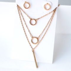 Stainless steel jewelry Earrings necklaces  set Wholesale