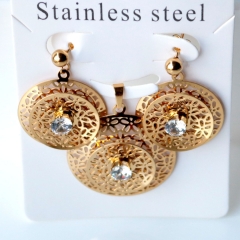 Stainless steel jewelry Earrings necklaces  set Wholesale