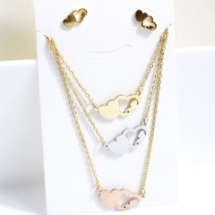 Stainless steel jewelry Earrings necklaces  set Wholesale