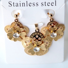 Stainless steel jewelry Earrings necklaces  set Wholesale