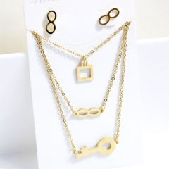 Stainless steel jewelry Earrings necklaces  set Wholesale