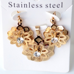 Stainless steel jewelry Earrings necklaces  set Wholesale