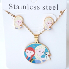 Stainless steel jewelry Earrings necklaces  set Wholesale
