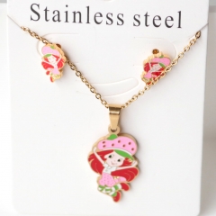 Stainless steel jewelry Earrings necklaces  set Wholesale