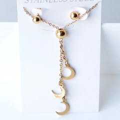 Stainless steel jewelry Earrings necklaces  set Wholesale